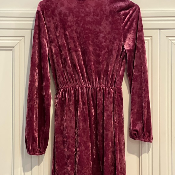 TheGET Mini Wrap Dress Maroon Size Small - Picture 8 of 8